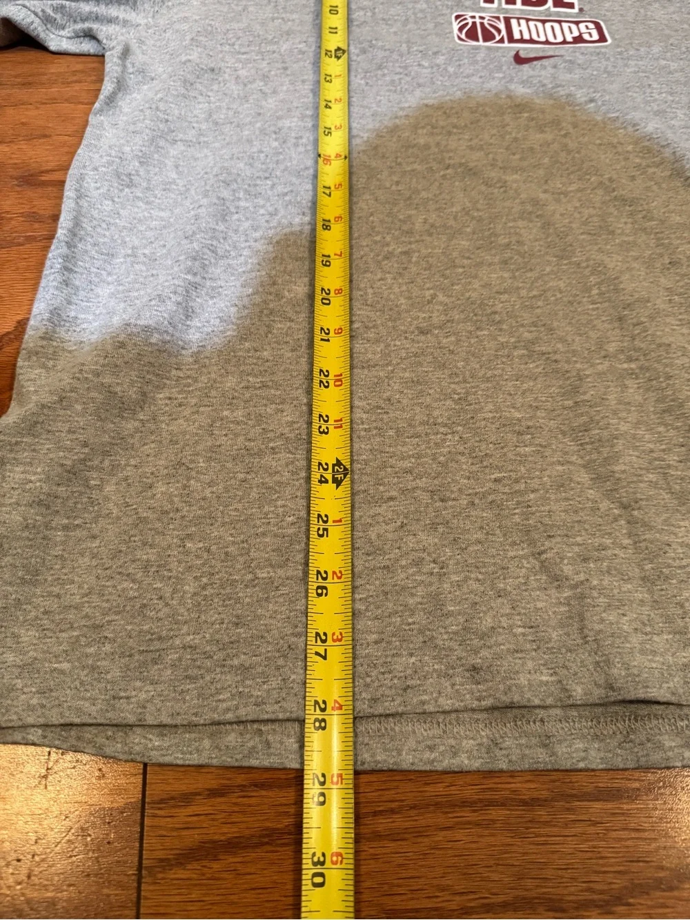 Nike Gray T‑Shirt with Crimson 'Crimson Tide Hoops' Graphic